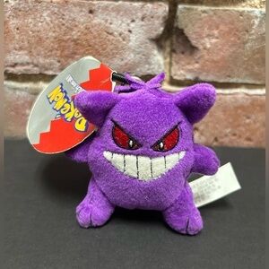 Vintage 1999 Gengar Pokémon Plush Keychain 3" With Original Tag